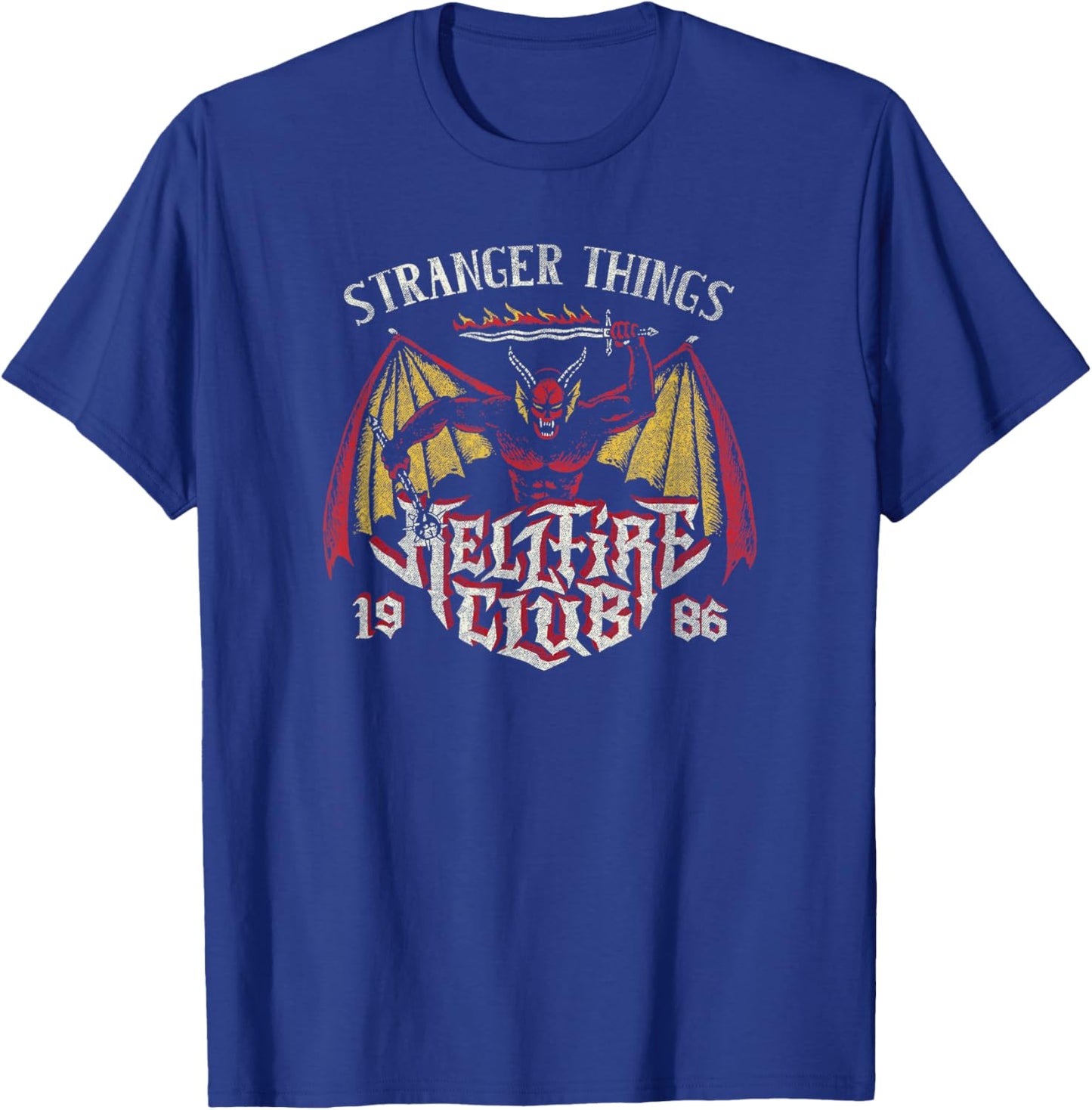 Stranger Things 4 Demon Hellfire Club 1986 Logo T-Shirt - T-Shirt | Royal