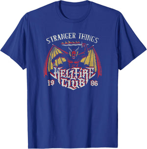 Stranger Things 4 Demon Hellfire Club 1986 Logo T-Shirt - T-Shirt | Royal