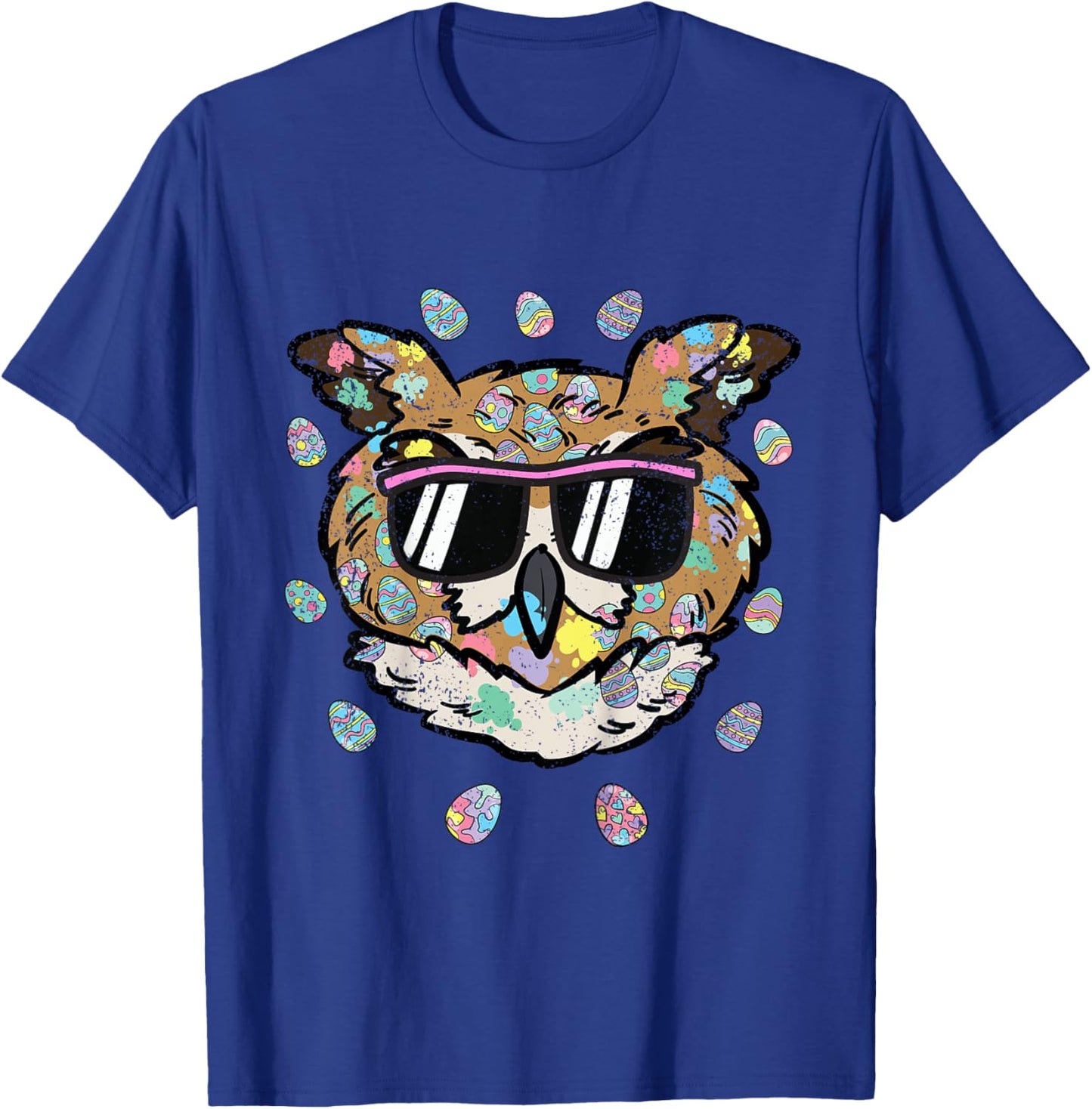 Kids Owl Face Easter Egg Hunting Spring Toddler Boys Girls Kids T-Shirt - T-Shirt | Royal