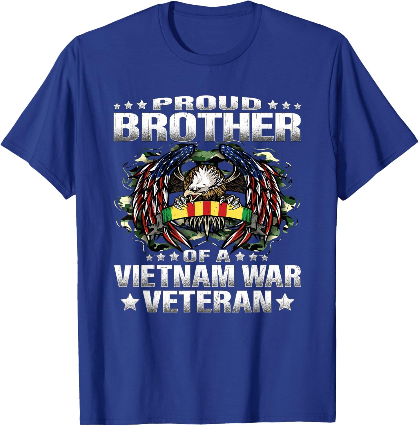 Proud Brother Of A Vietnam Veteran Military Vet's Sibling T-Shirt - T-Shirt | Royal