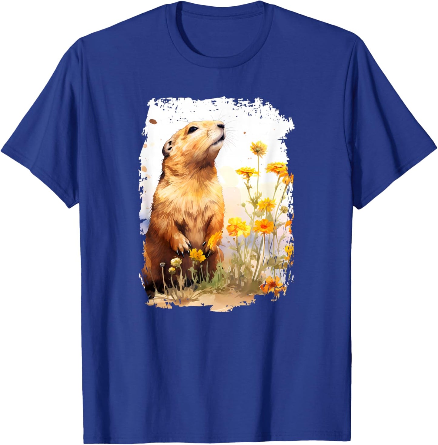 Prairie dog Flower Butterfly T-Shirt - T-Shirt | Royal