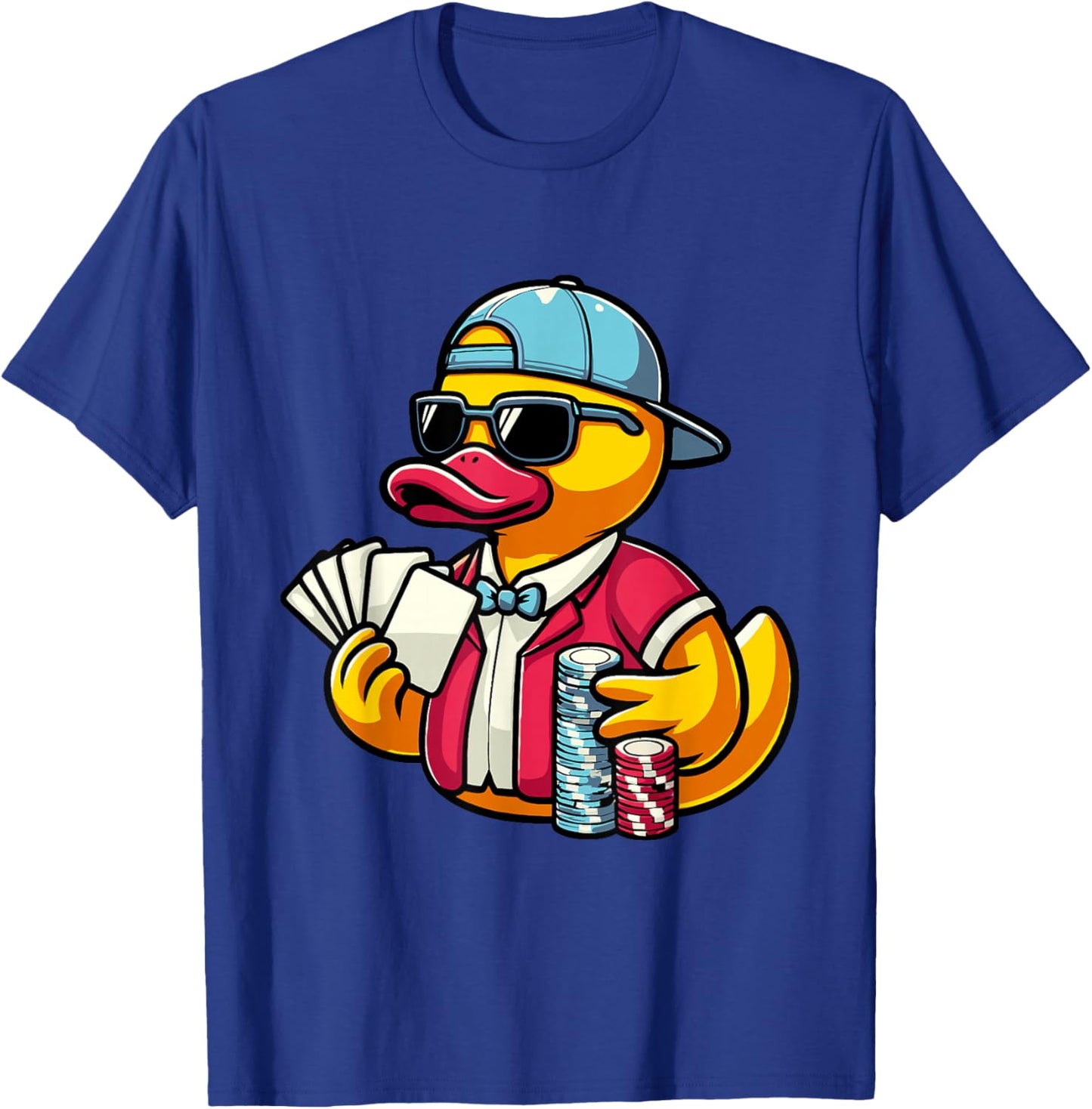 Poker Rubber Duck Playing Cards Gambling T-Shirt - T-Shirt | Royal