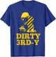 Dirty 3rd-y Birthday Party Construction Boy 3rd Bday T-Shirt - T-Shirt | Royal