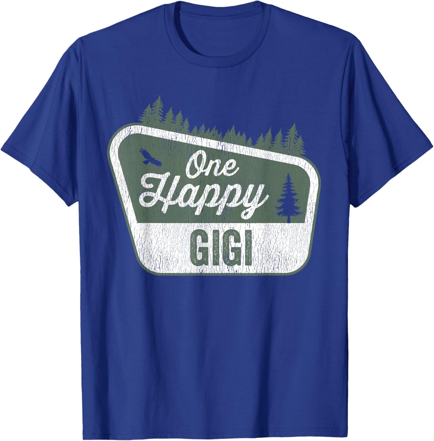 One Happy Gigi Matching Family Birthday Party Camping T-Shirt - T-Shirt | Royal