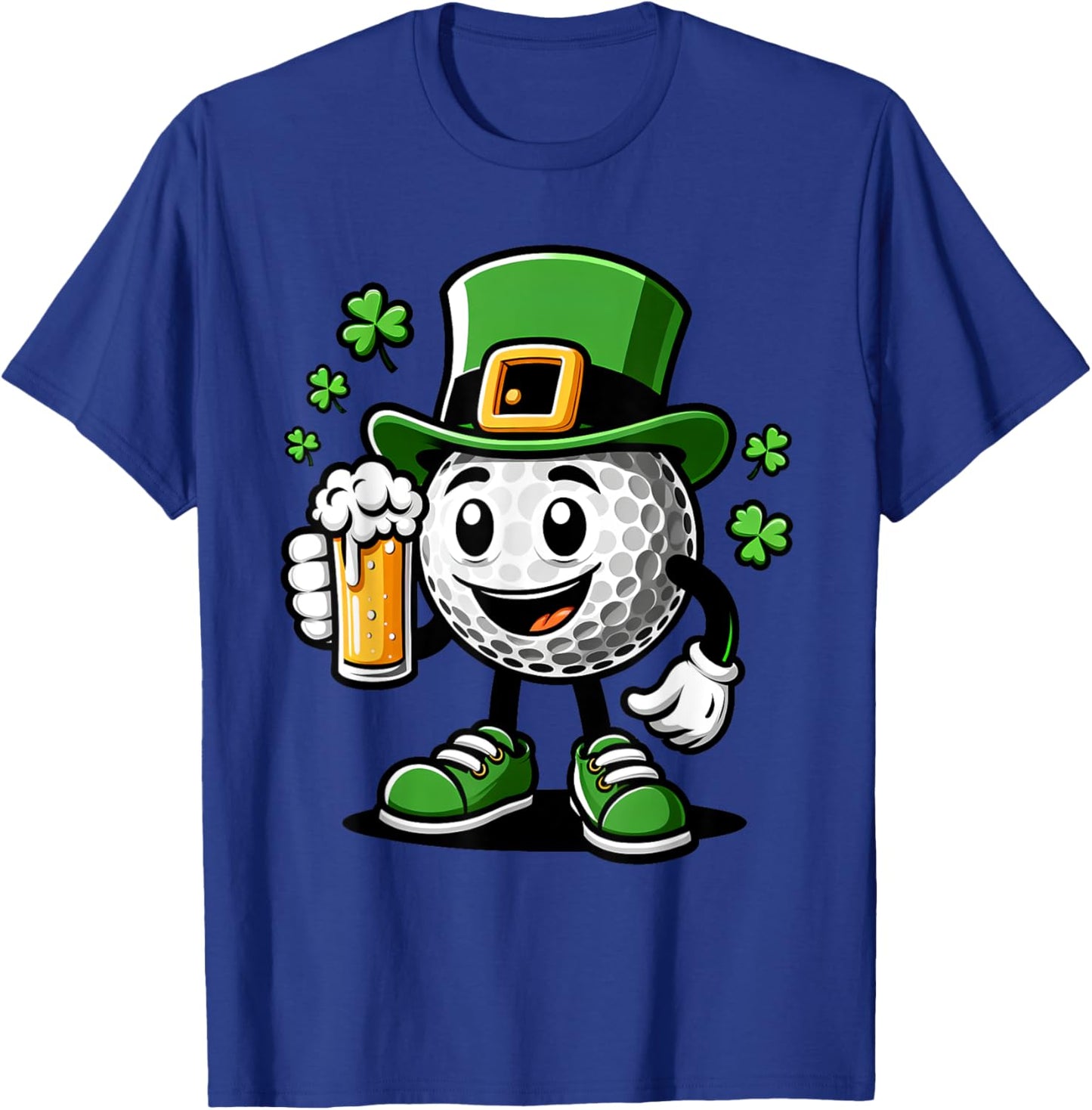 St Patrick's Day Irish Golf Ball Beer Golfing Golfer T-Shirt - T-Shirt | Royal
