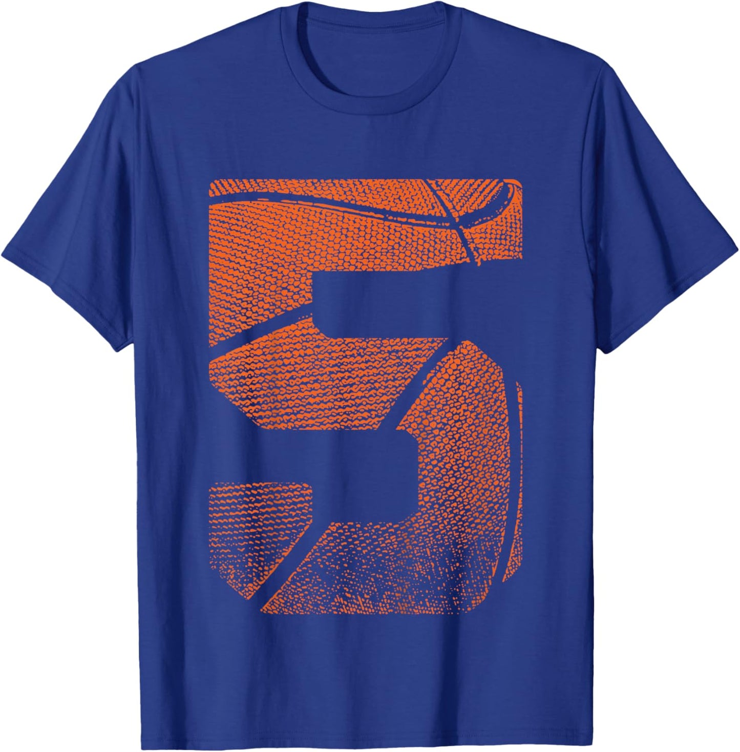Kids 5th Birthday Boy Basketball Player Basketball 5 Years Old T-Shirt - T-Shirt | Royal