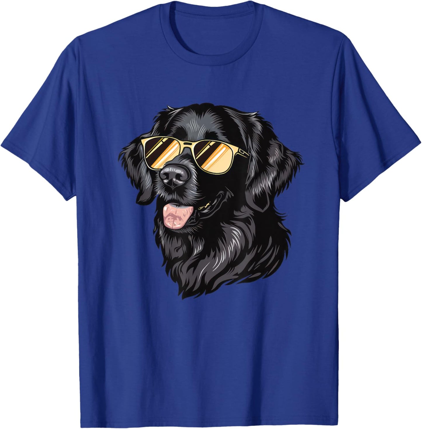 Flat Coated Retriever Dog Sunglasses Men Women Kids T-Shirt - T-Shirt | Royal