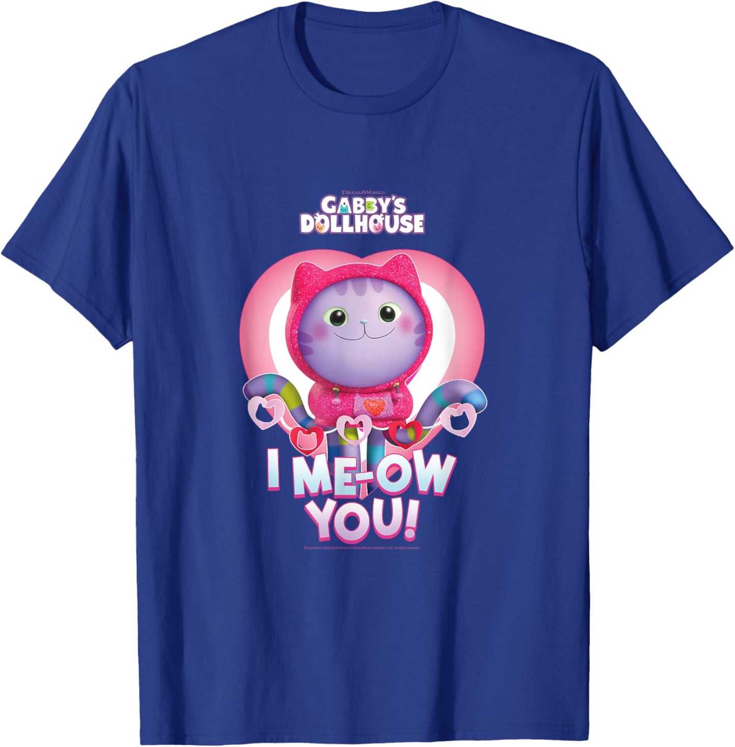 DreamWorks Gabby's Dollhouse Valentine's Day I Me-Ow You! T-Shirt - T-Shirt | Royal