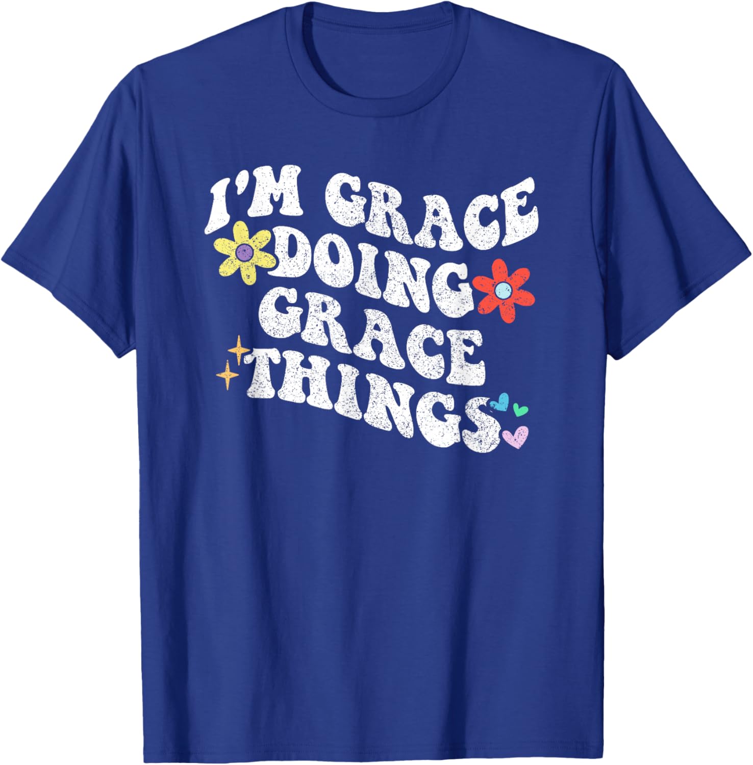 Retro Groovy Im GRACE Doing GRACE Things Funny Mother's Day T-Shirt - T-Shirt | Royal