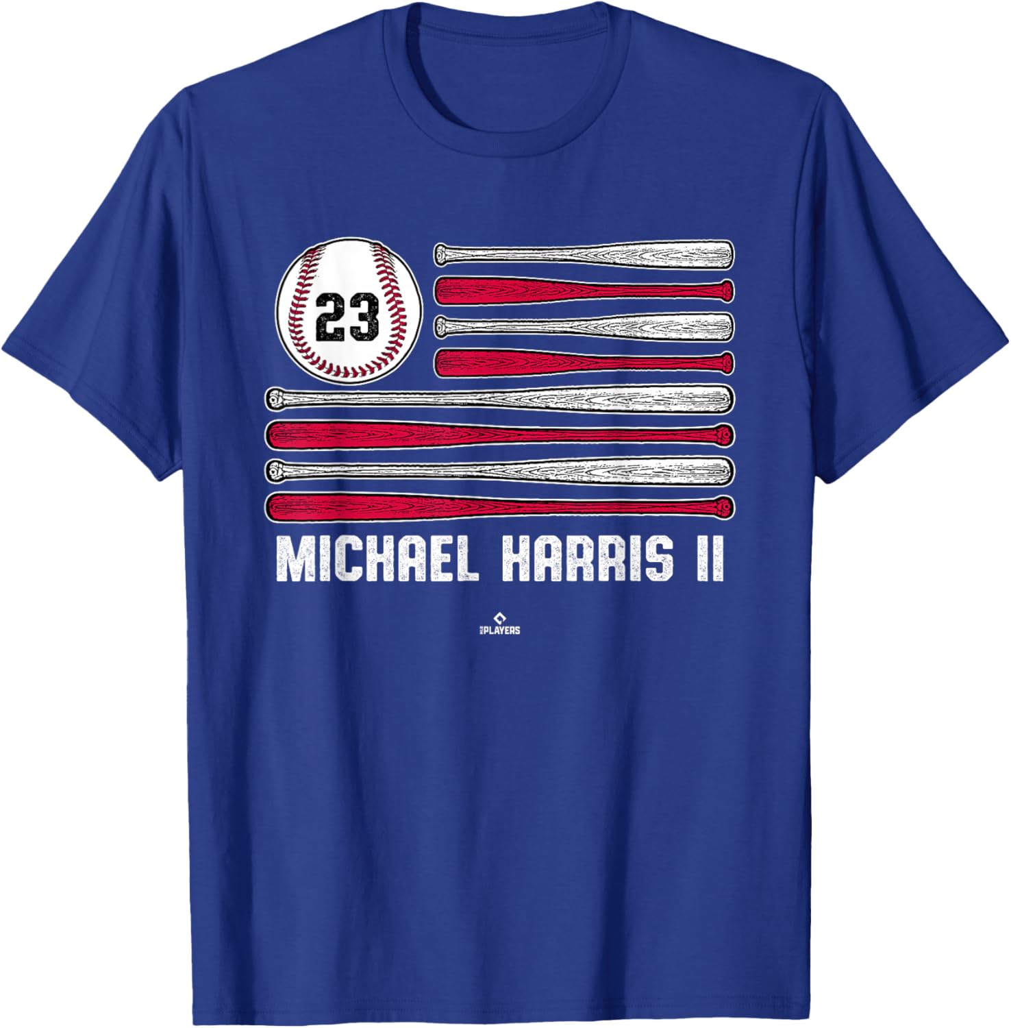 Baseball American Flag Michael Harris II Atlanta Baseball T-Shirt - T-Shirt | Royal