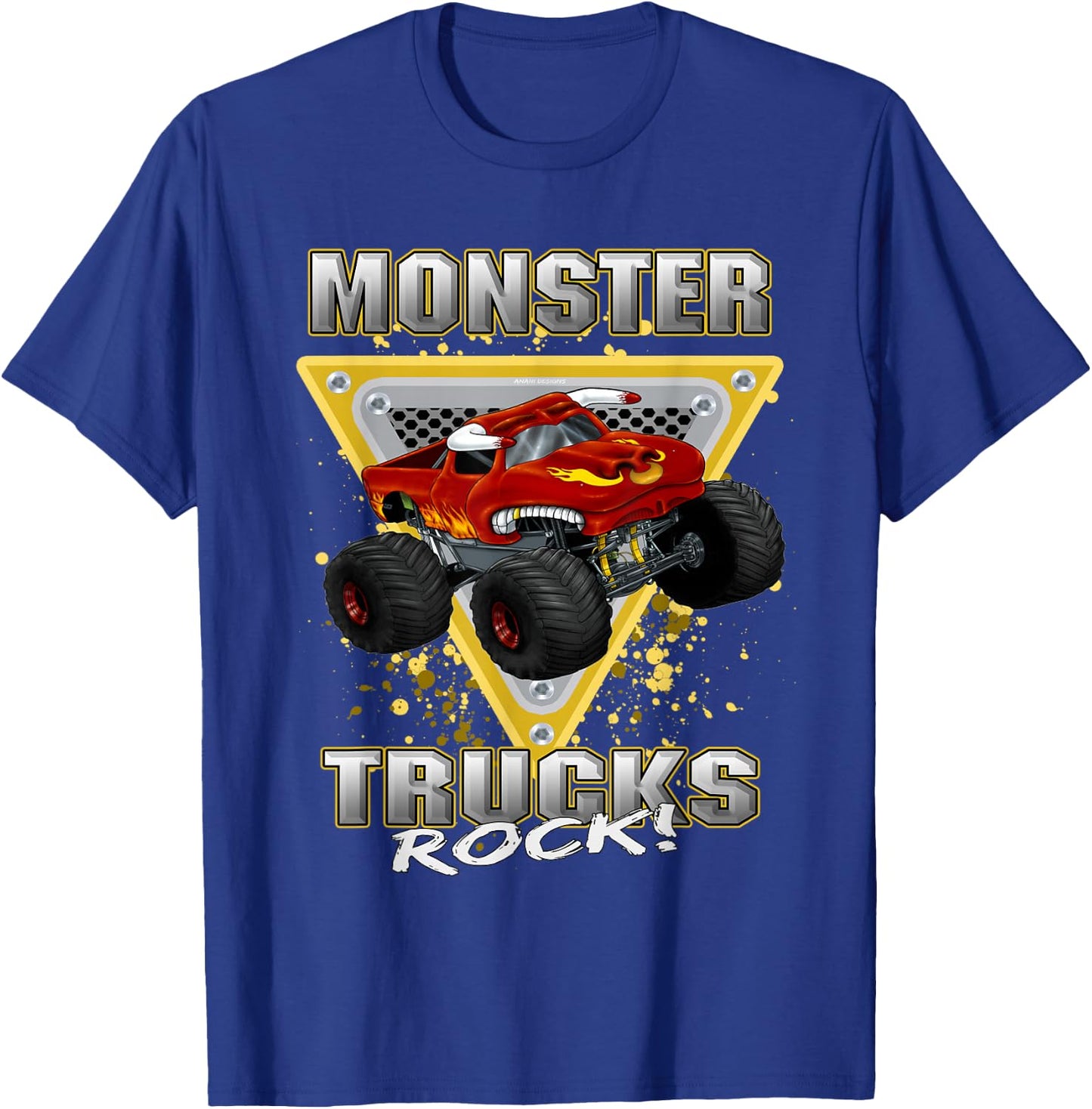 Monster Trucks Rock T-Shirt - T-Shirt | Royal