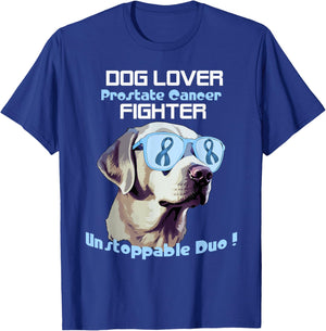 funny dog lover prostate cancer fighter unstoppable duo Women T-Shirt - T-Shirt | Royal