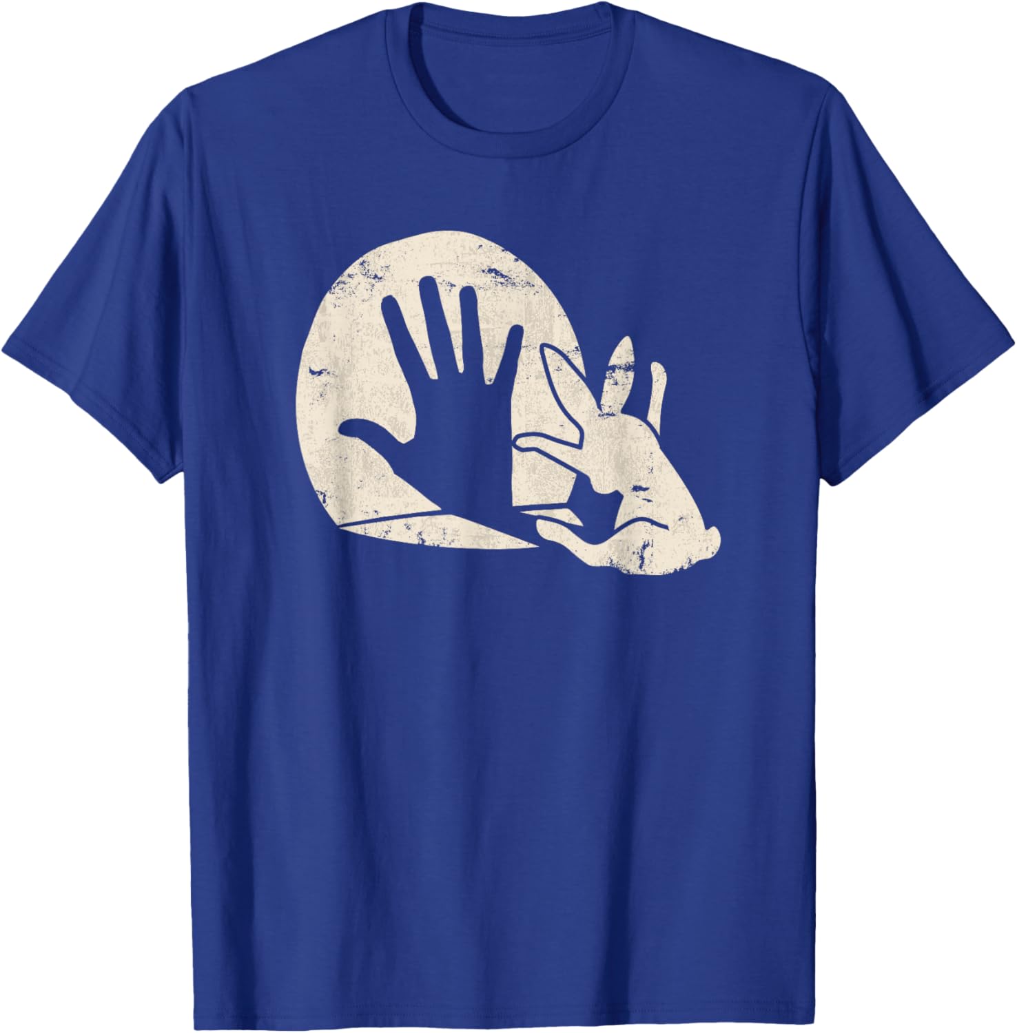 Rabbit Hand Shadow Puppet Bunny Animal Shadow T-Shirt - T-Shirt | Royal