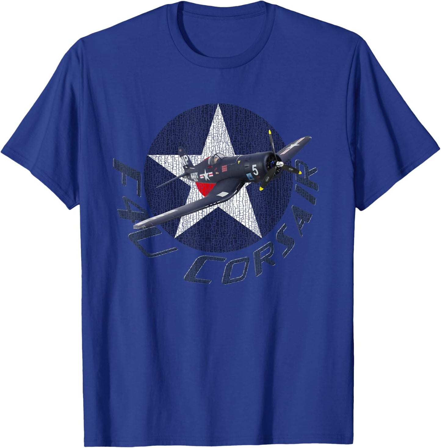 Military F&L Design Co. F4U Corsair WWII Warbirds Plane Spotting - Adults - Black - Short Sleeve - Classic Fit - Cotton/Polyester Blend - Small T-Shirt - T-Shirt | Royal