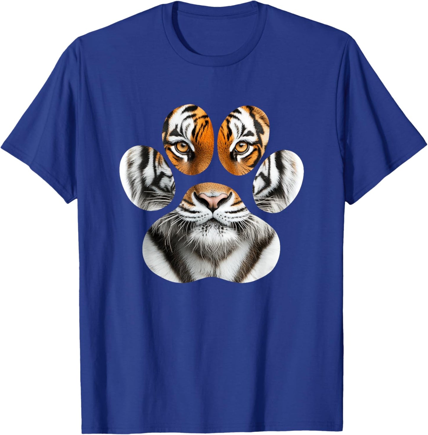 Tiger Eyes Paw Tiger T-Shirt - T-Shirt | Royal