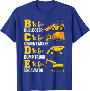 Construction Lover Gift Co. Heavy Equipment Construction Operator - Adults & Kids - Black - Short Sleeve - Modern Style - Letter Print - Construction, Excavation, Dump Truck Themed T-Shirt - T-Shirt | Royal