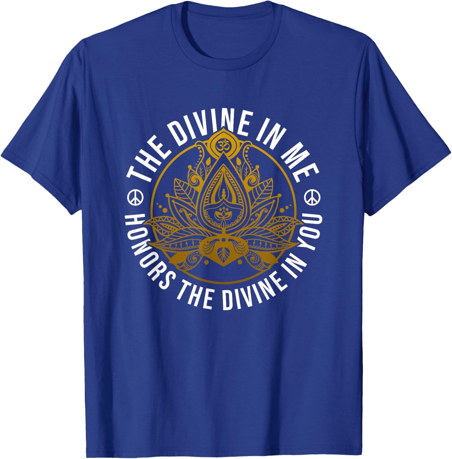 The Divine In Me Positive Message Spiritual Yoga Meditation T-Shirt - T-Shirt | Royal