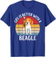 Life Is Better With A Beagle Funny Dog Puppy Vintage Beagle T-Shirt - T-Shirt | Royal