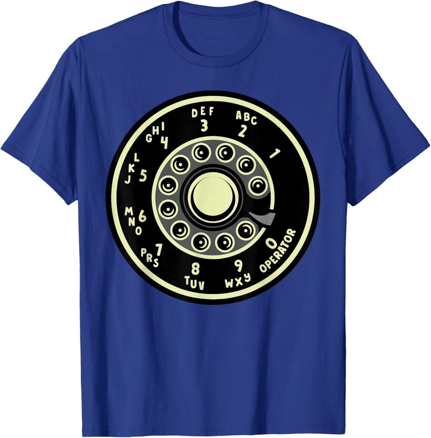 Retro Rotary Phone Dial Telephone Landline Vintage Halloween T-Shirt - T-Shirt | Royal