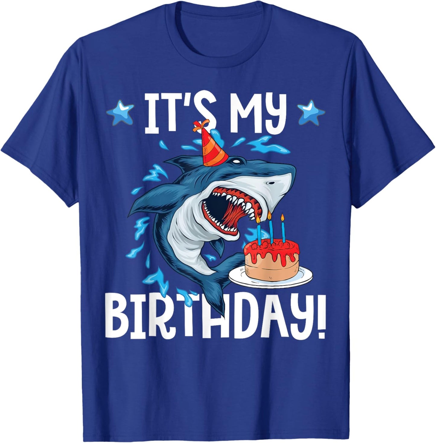 It's My Birthday Shark Shirt Gift Girls Boys Adults T-Shirt - T-Shirt | Royal