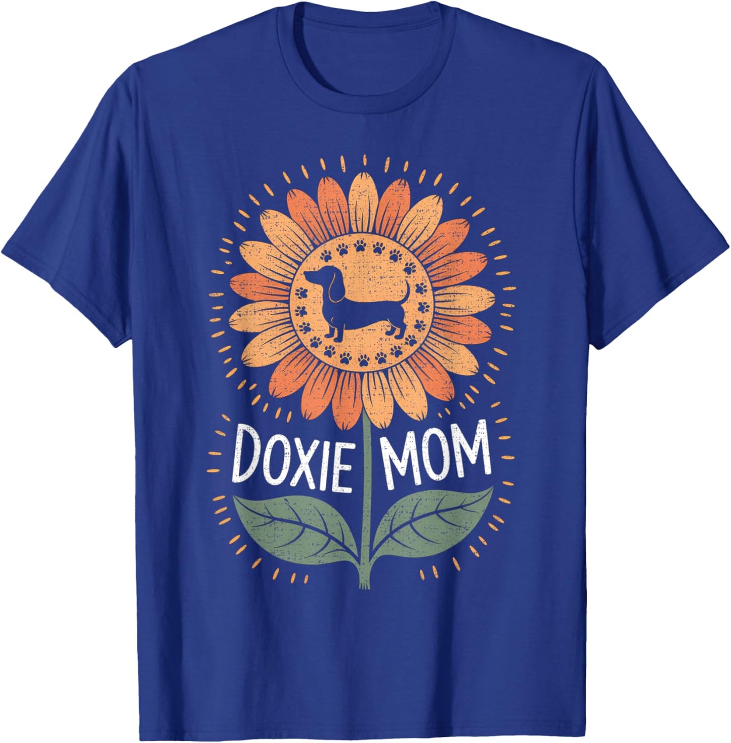 Doxie Mom Sunflower Dachshund Dog Lover T-Shirt - T-Shirt | Royal