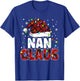 Nan Claus Merry Christmas Santa Hat Family Matching T-Shirt - T-Shirt | Royal