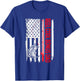 Reel Cool Bonus Dad Fishing American Flag Funny Stepdad T-Shirt - T-Shirt | Royal