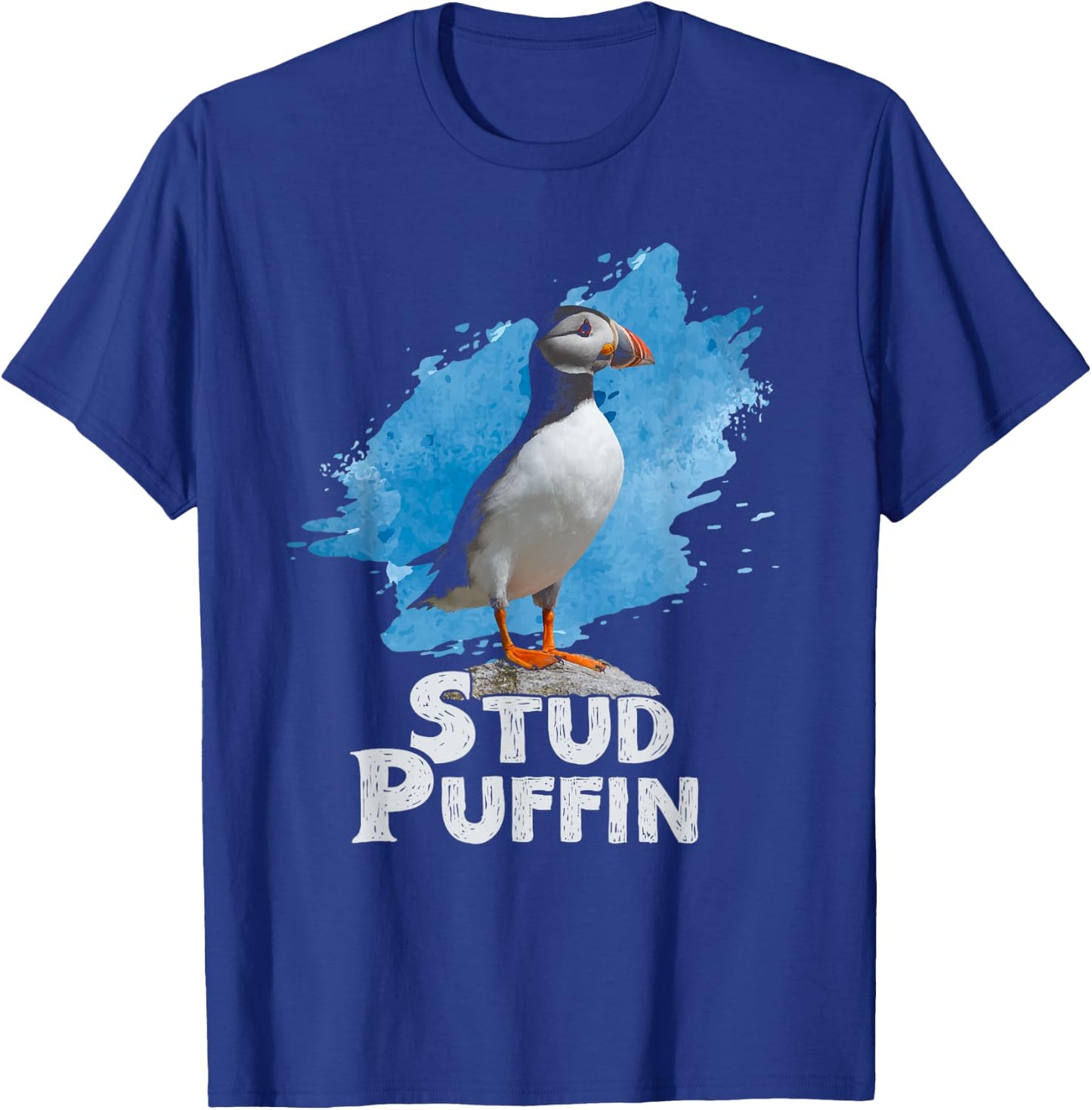 Stud Puffin Pajamas Retro Vintage Style Stud Puffin Bird T-Shirt - T-Shirt | Royal