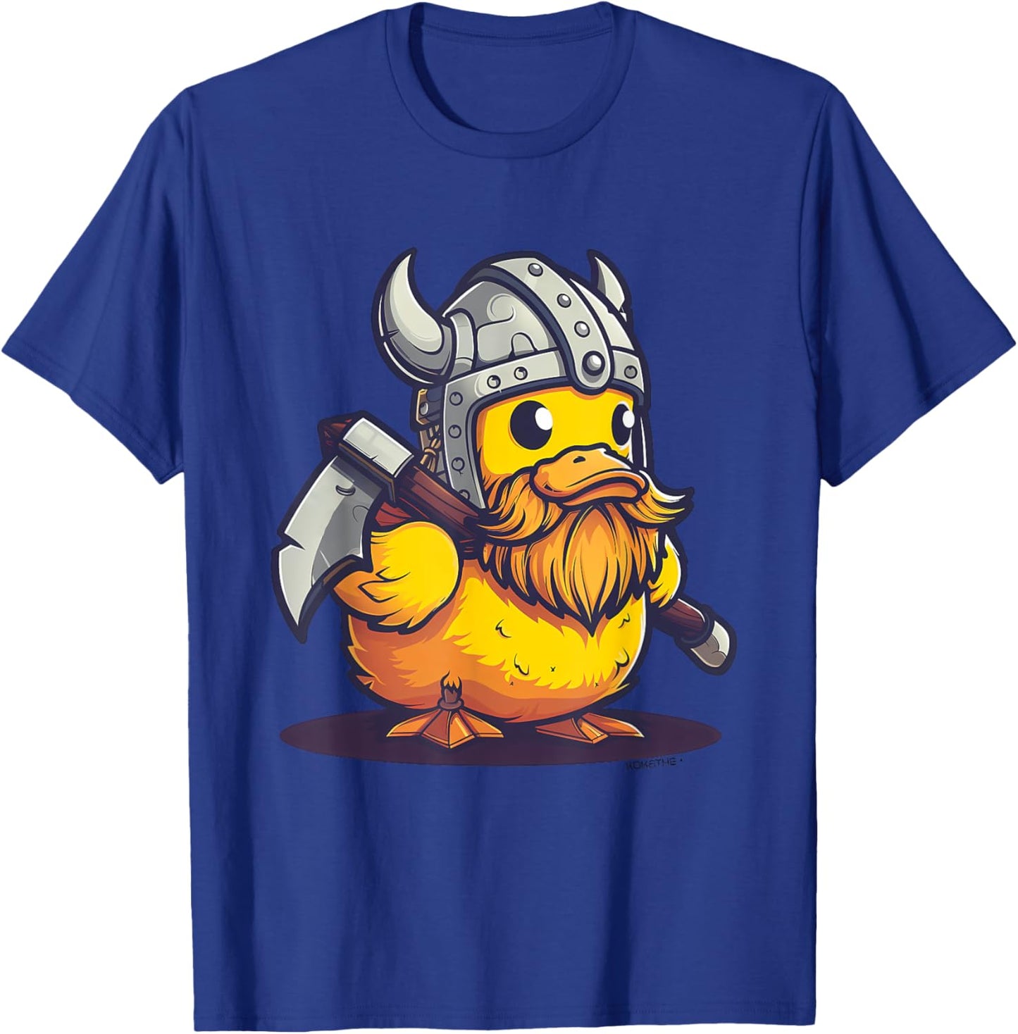 Rubber Duck Rubber Duckie Viking Duck Viking Helmet Vikings T-Shirt - T-Shirt | Royal
