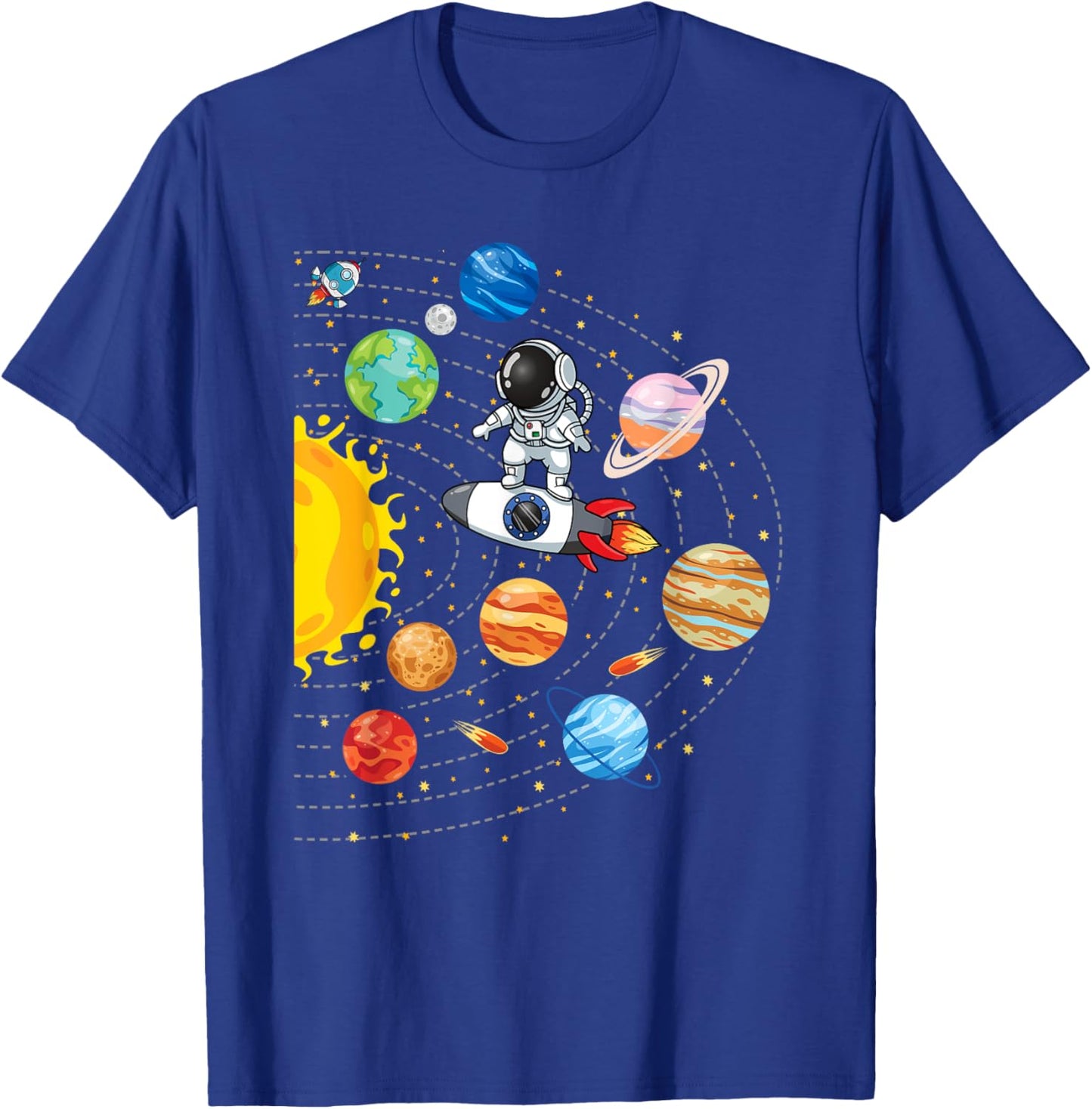 Solar System Planets Science Space Astronaut Universe Galaxy T-Shirt - T-Shirt | Royal