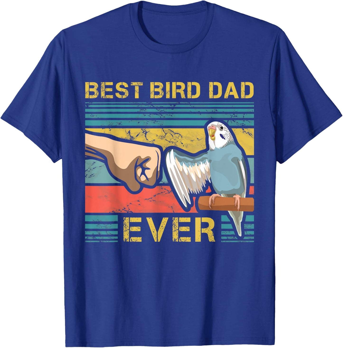 Budgie Dad Funny Bird Lover Father Budgerigar Enthusiast T-Shirt - T-Shirt | Royal
