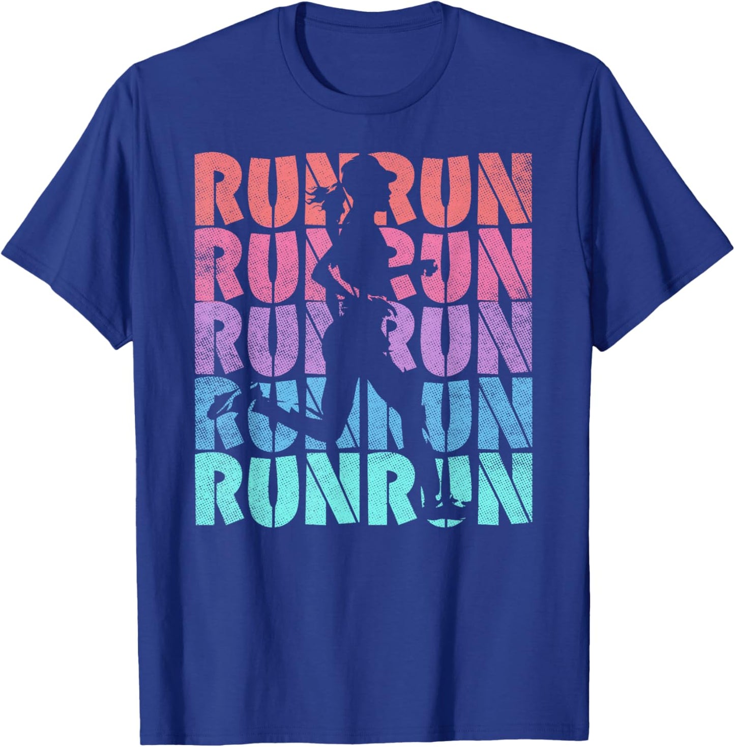 Run Runner Marathon Cross Country Running Motivational T-Shirt - T-Shirt | Royal
