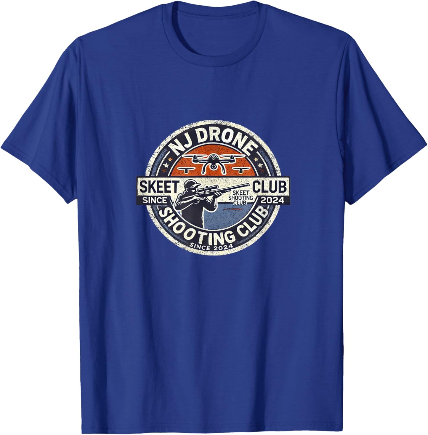 NJ New Jersey Drone Skeet Shooting Club T-Shirt - T-Shirt | Royal