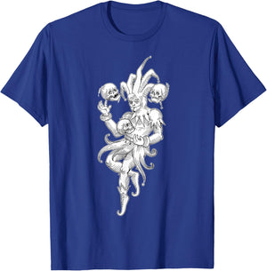 Jester Juggling Skulls T-Shirt - T-Shirt | Royal