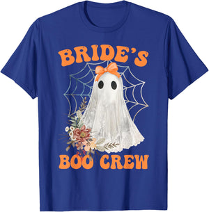Bride's Boo Crew Bow Lace Ghost Halloween Bachelorette T-Shirt - T-Shirt | Royal