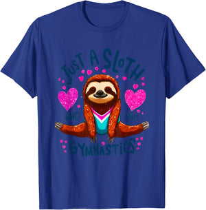 Just A Sloth Who Loves Gymnastics T-Shirt - T-Shirt | Royal