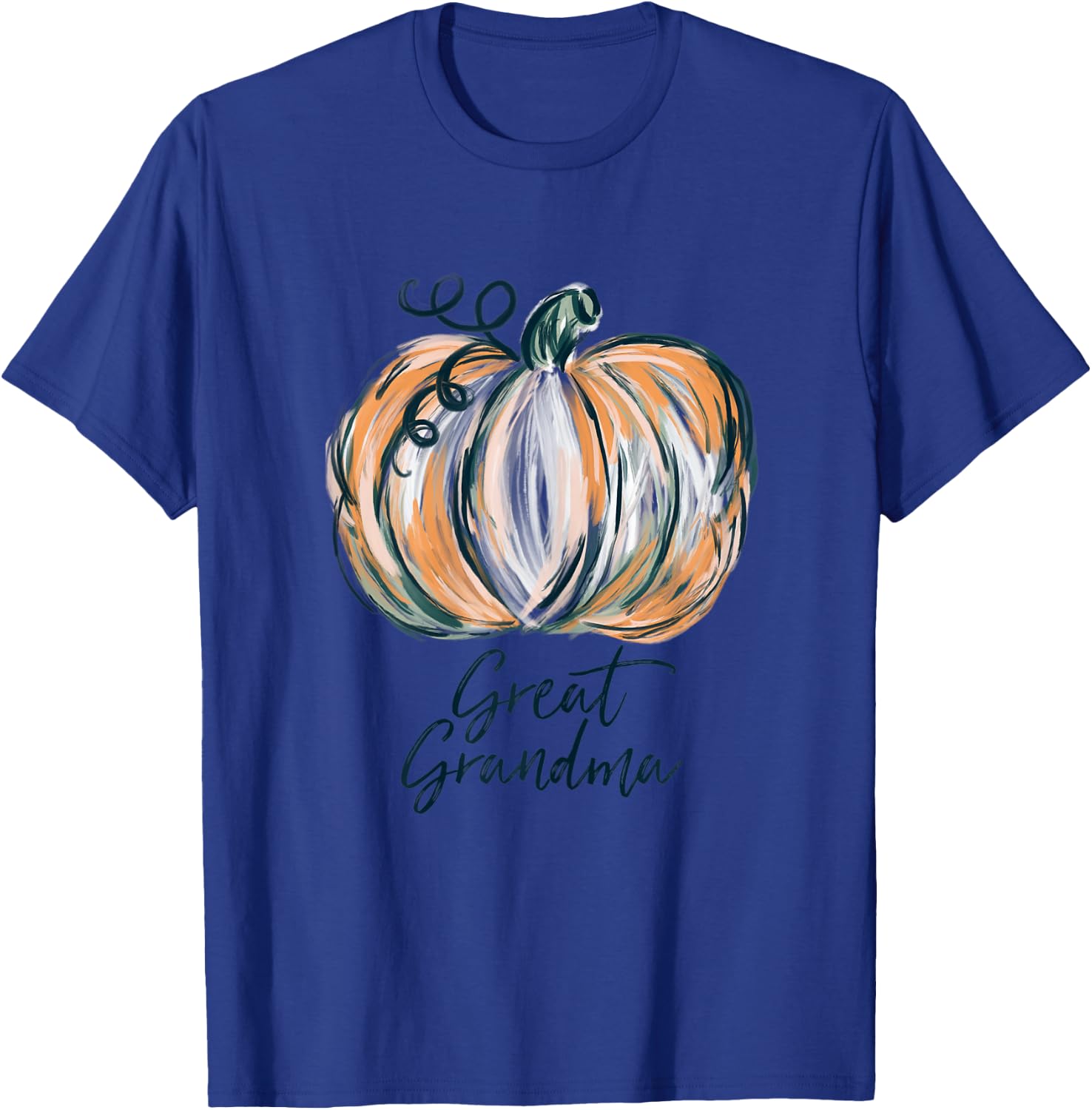 Great Grandma Watercolor Pumpkin Fall Thanksgiving 2022 T-Shirt - T-Shirt | Royal