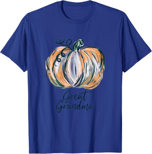 Great Grandma Watercolor Pumpkin Fall Thanksgiving 2022 T-Shirt - T-Shirt | Royal