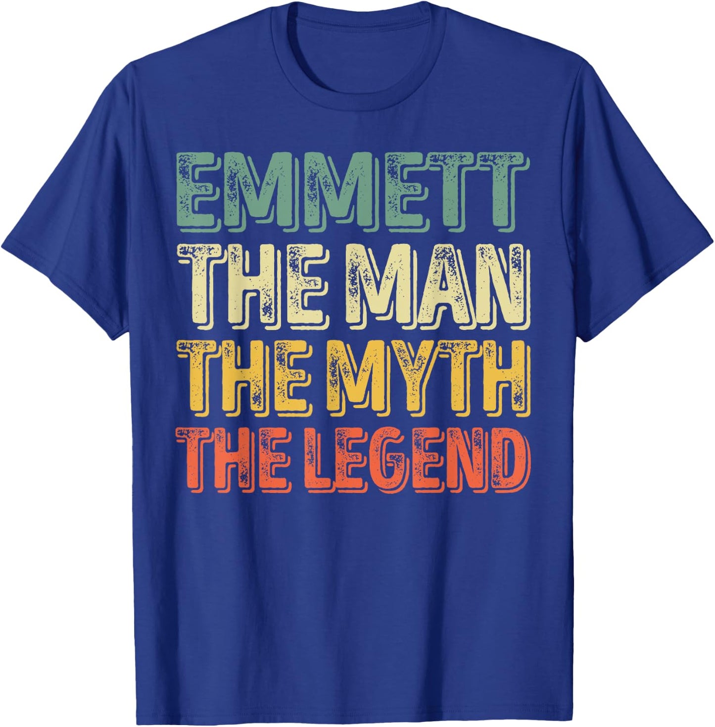 Emmett The Man The Myth The Legend Shirt First Name Emmett T-Shirt - T-Shirt | Royal