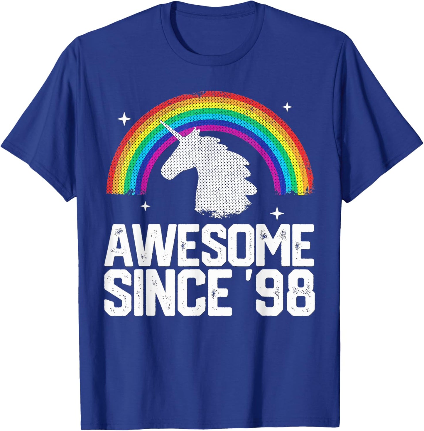 Awesome Since 1998 26th Birthday 26 Years Old Unicorn T-Shirt - T-Shirt | Royal