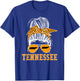 Tennessee TN State Women Leopard Messy Bun Orange Text T-Shirt - T-Shirt | Royal