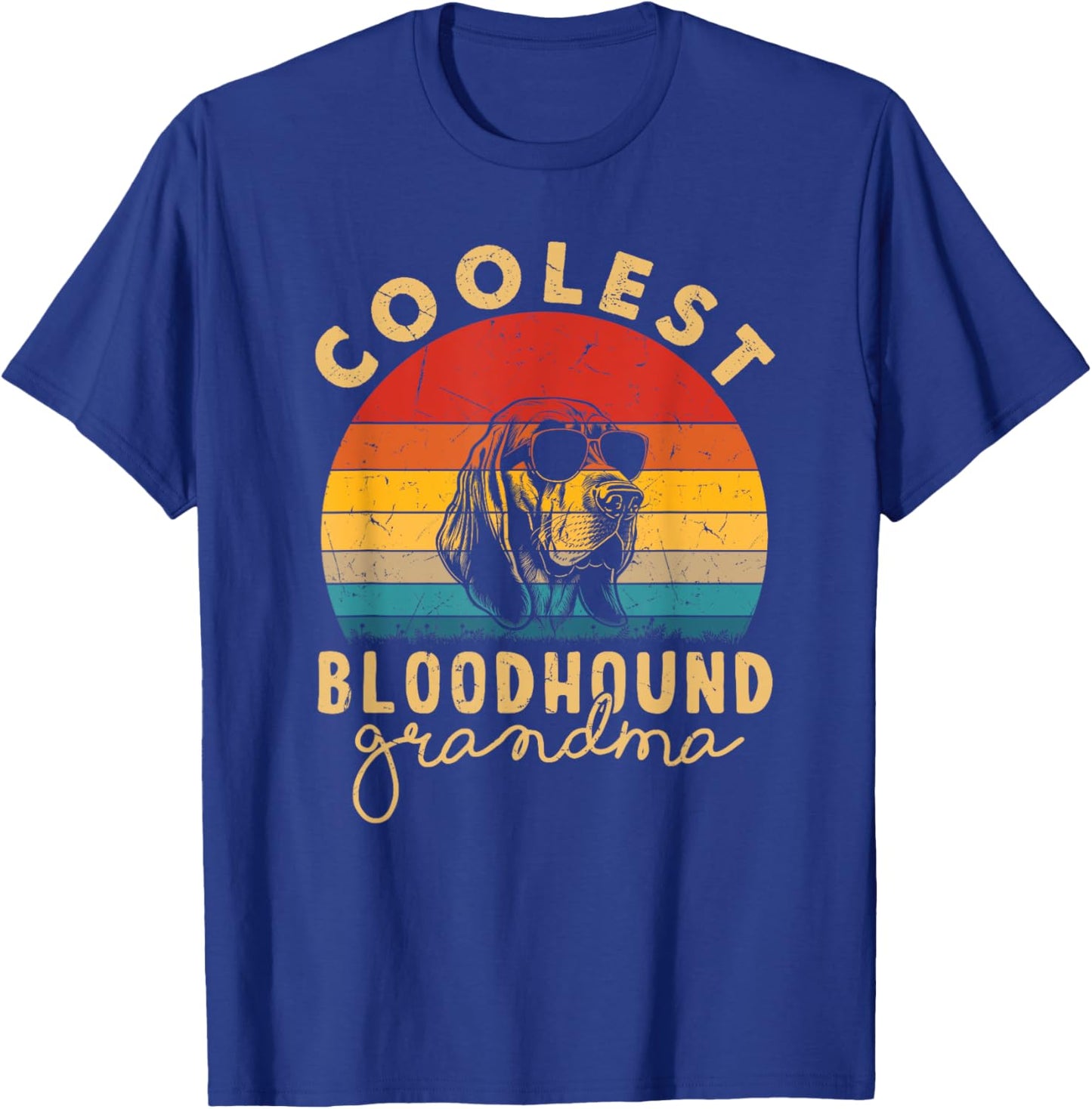Bloodhound Coolest Grandma Gifts Bloodhound Mom T-Shirt - T-Shirt | Royal
