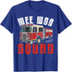 Wee Woo Squad Funny Firefighter Fire Truck Fireman Men Women T-Shirt - T-Shirt | Royal