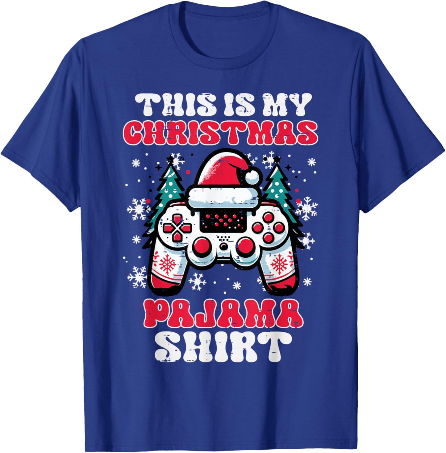 This My Christmas Pajama Shirt Gaming Xmas Men Boys Kids T-Shirt - T-Shirt | Royal