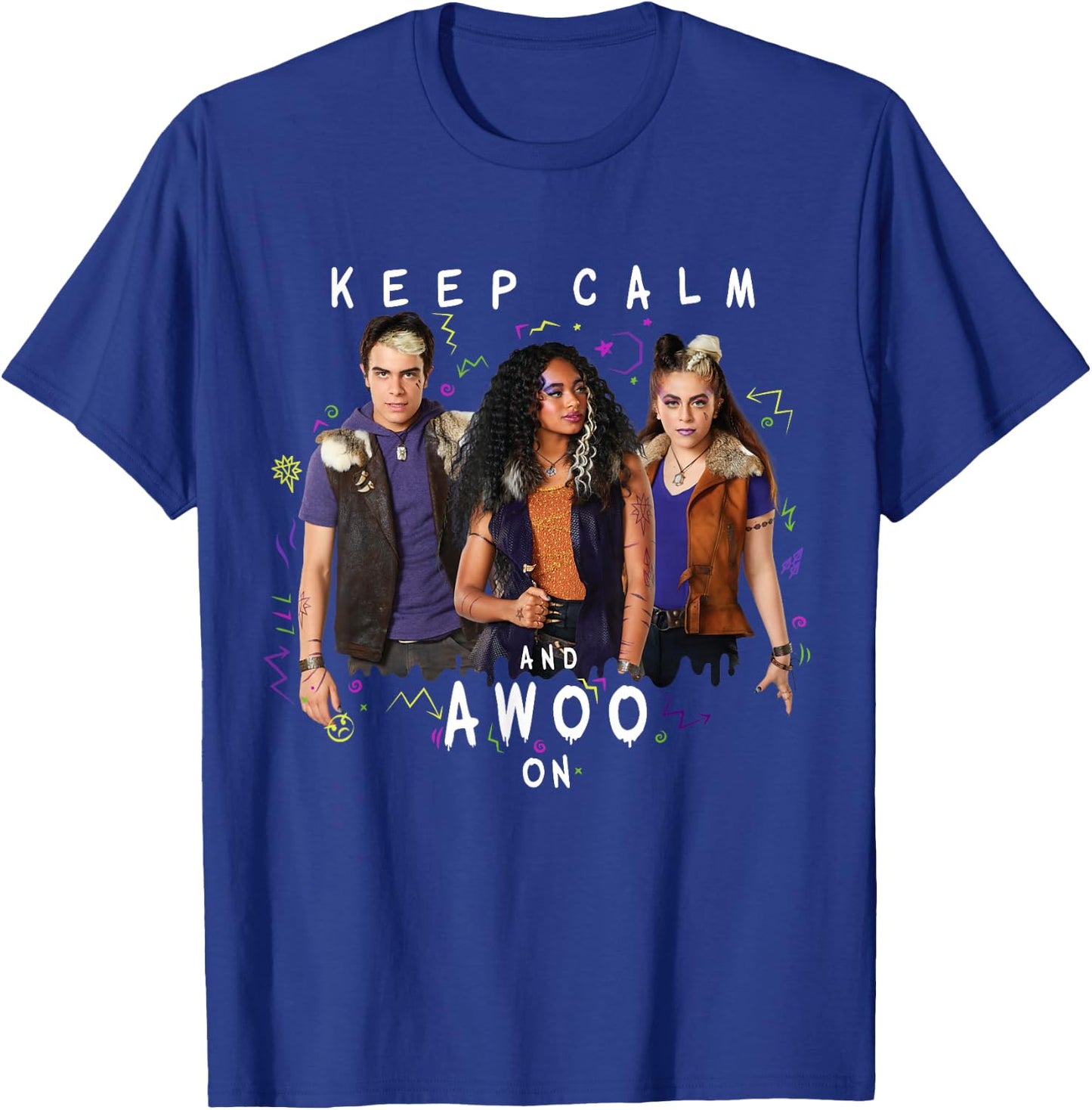 Disney Channel Zombies 2 Keep Calm and Awoo On T-Shirt - T-Shirt | Royal