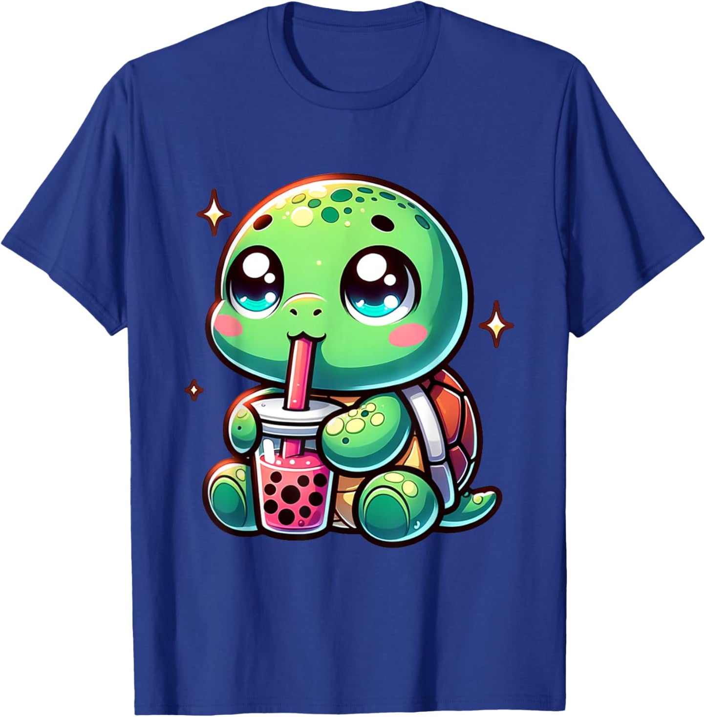 Cute turtle drinking boba. Funny Boba Turtles Lover Girls T-Shirt - T-Shirt | Royal