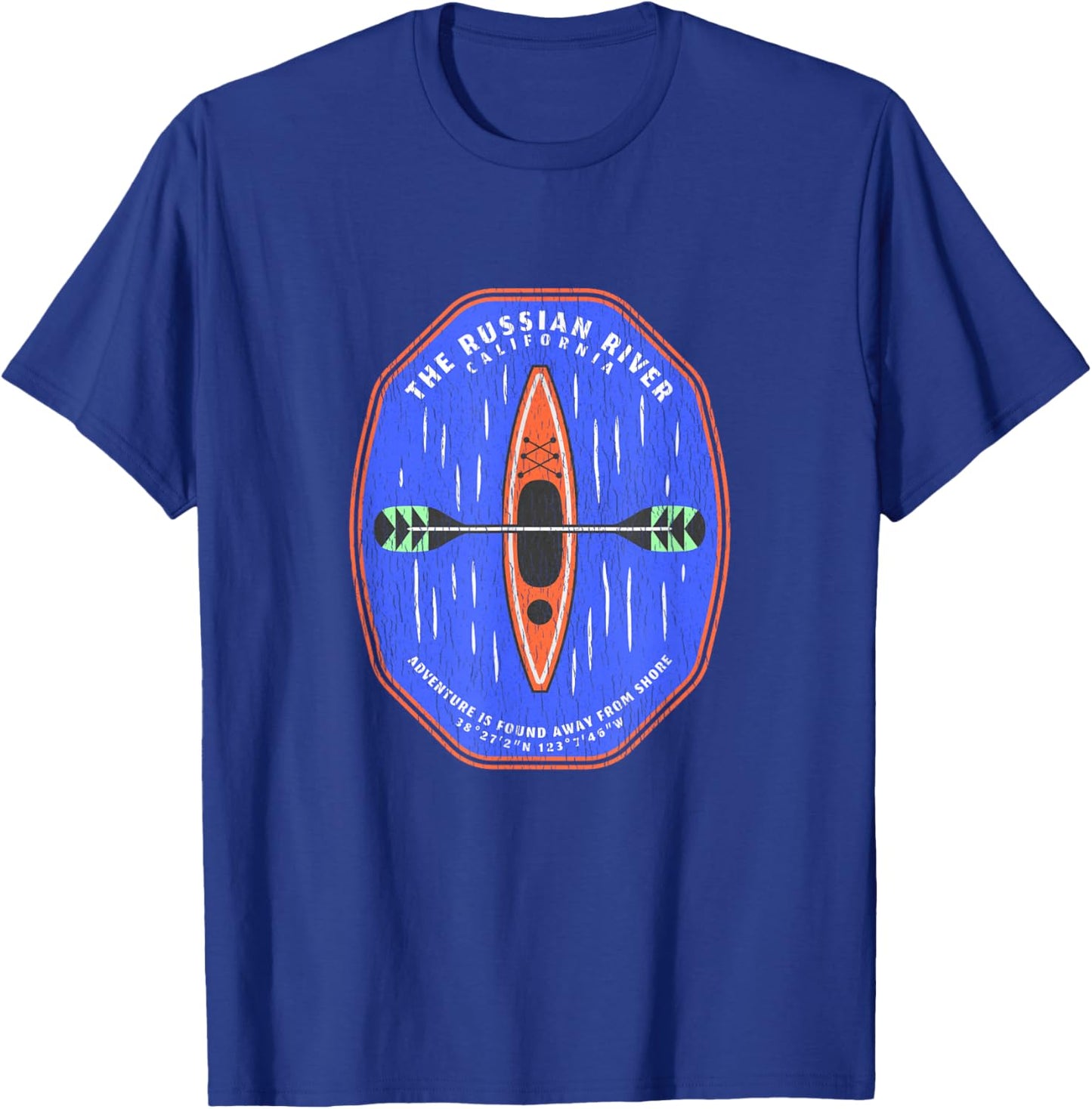 Russian River California Kayaking Souvenir Russian River T-Shirt - T-Shirt | Royal