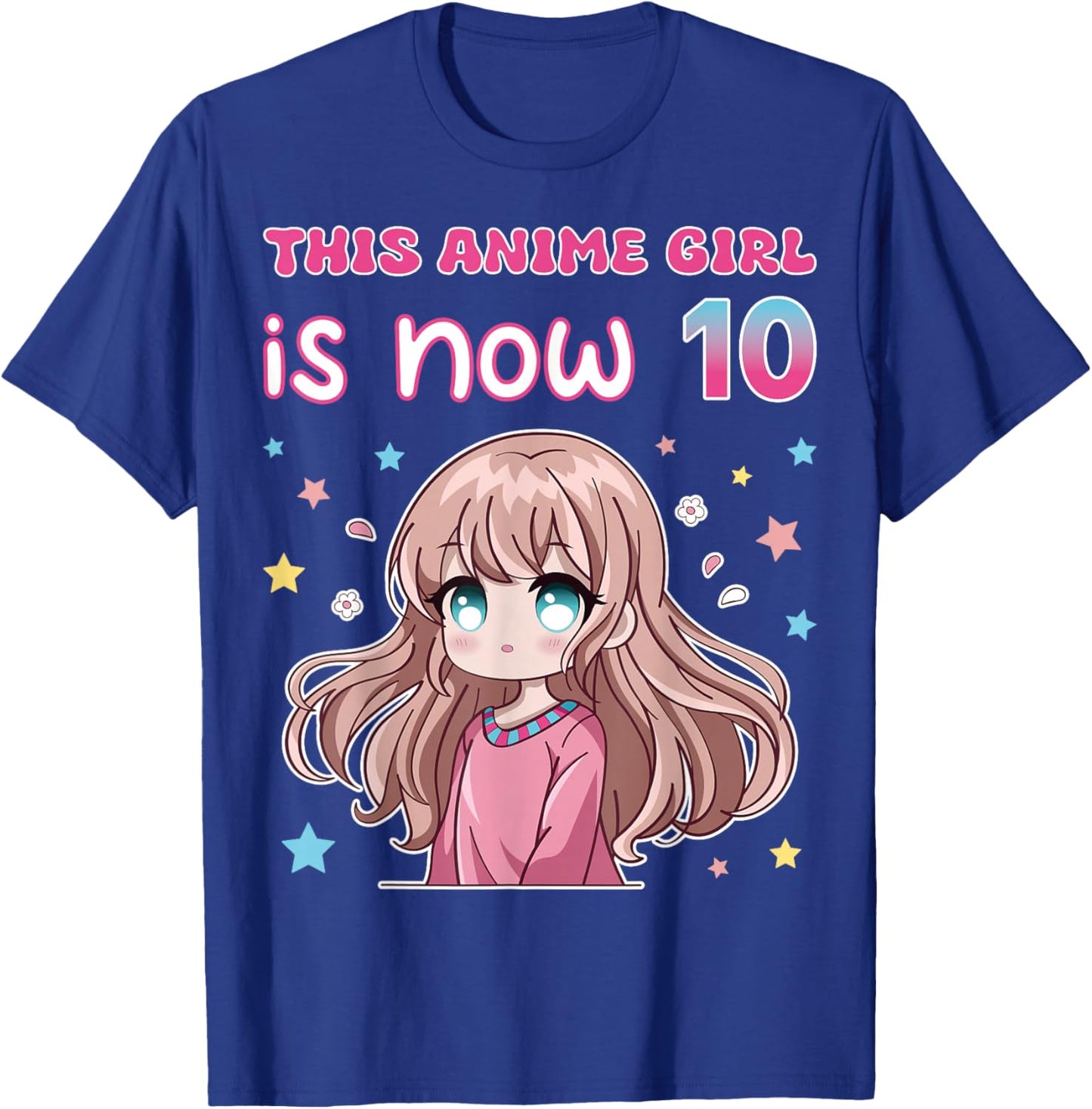 This Anime Girl Is Now 10 Japanese Anime Manga 10th Birthday T-Shirt - T-Shirt | Royal