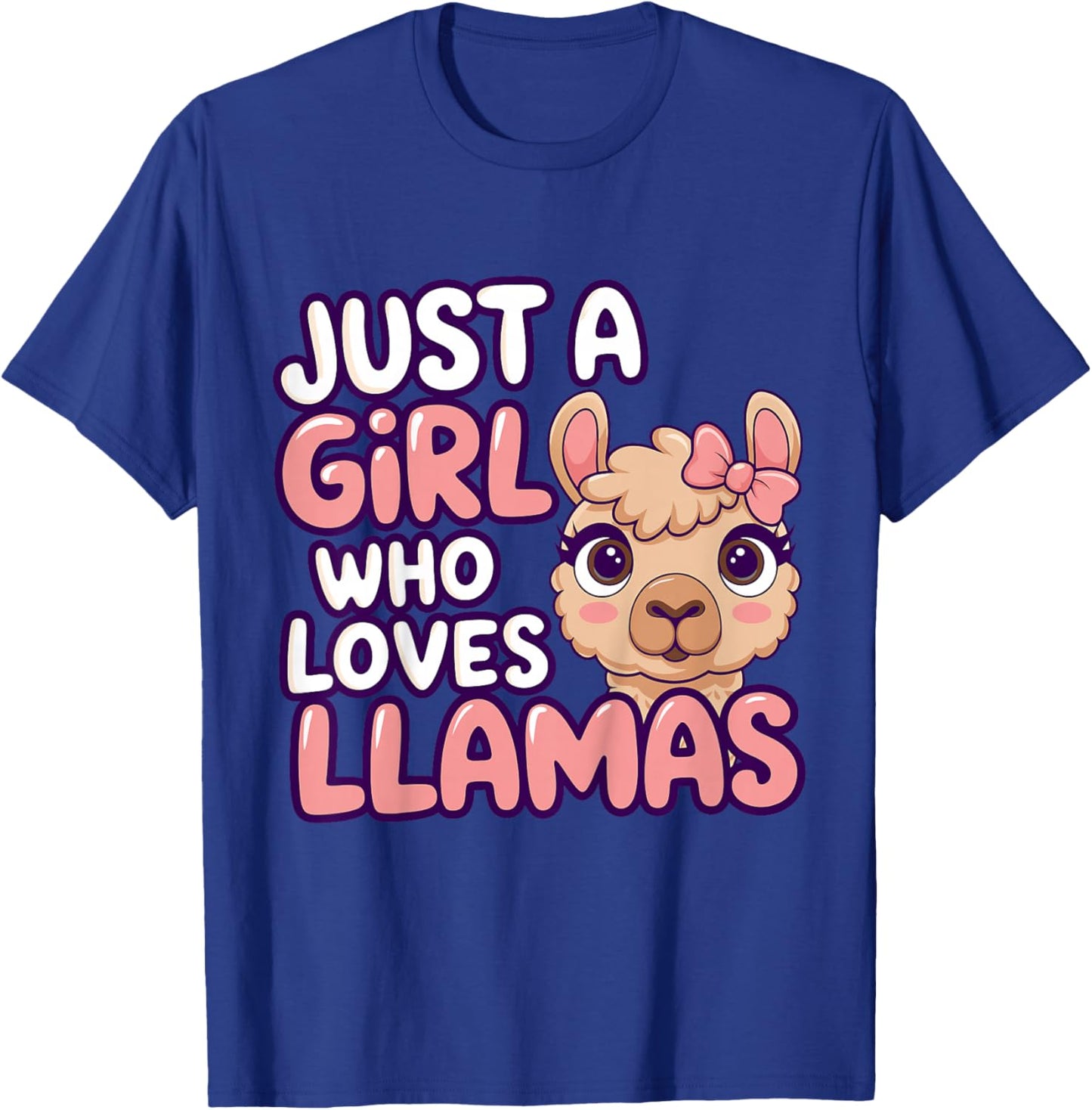 Girl Llama Kids T-Shirt - T-Shirt | Royal