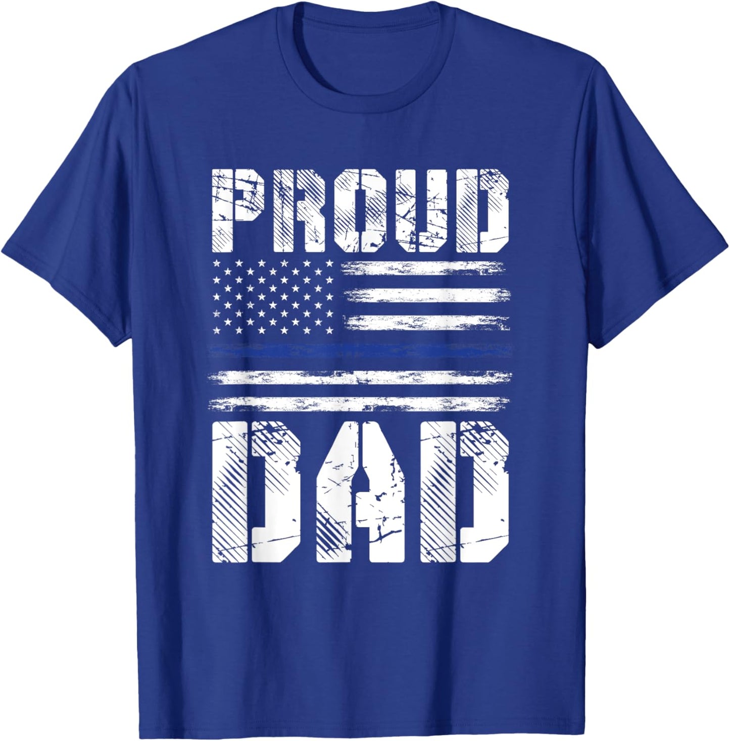 Proud Dad Police T-Shirt - T-Shirt | Royal